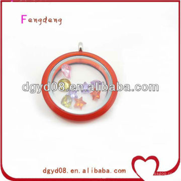 Pendentif flottant rouge charme pendentif bijoux en gros